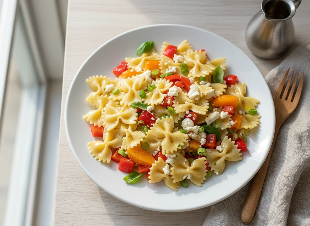 Feta Pasta Salad with Bell Peppers photo