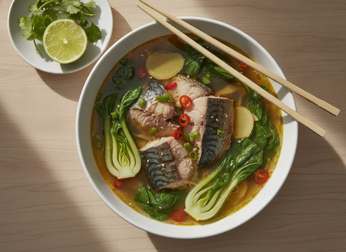 Fish and Bok Choy Soup photo