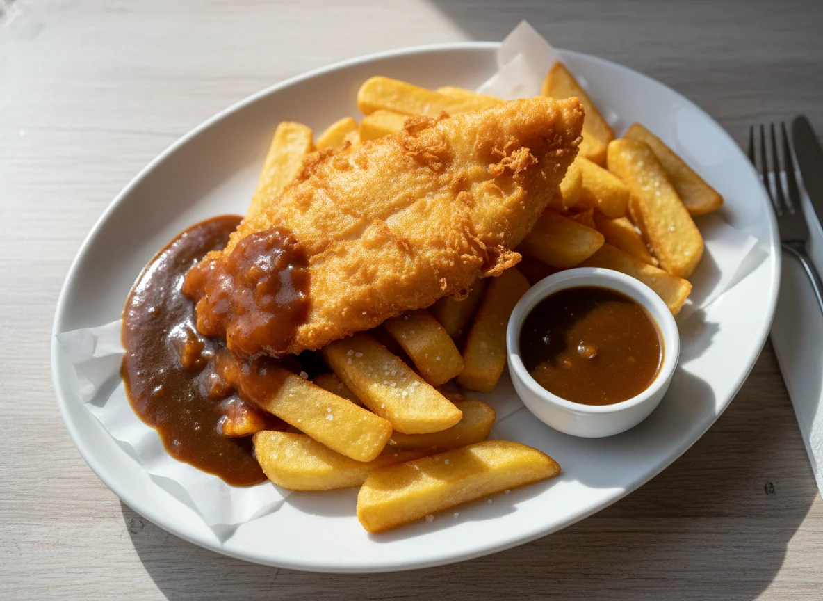 Fish and Chips with Gravy photo