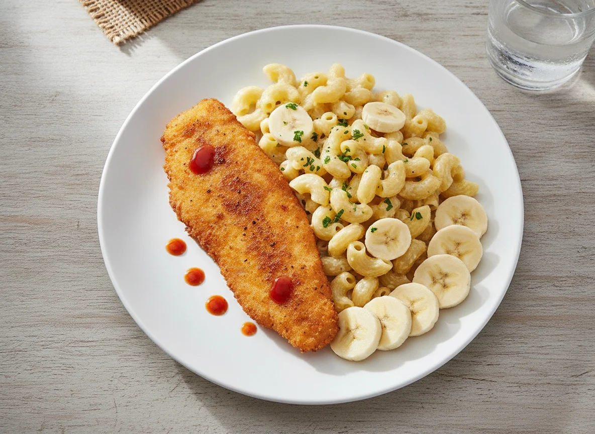 Fish and Macaroni with Bananas photo