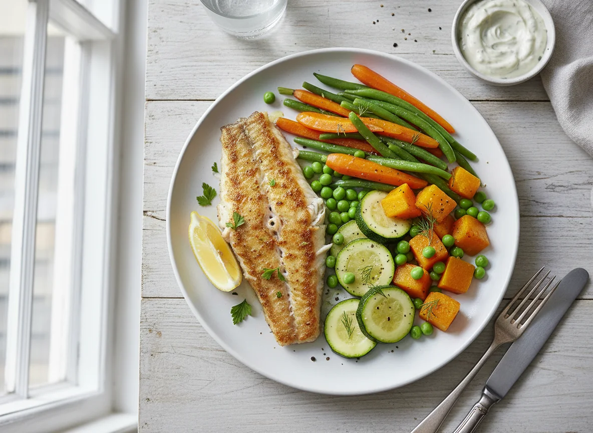 Fish and Mixed Vegetables photo