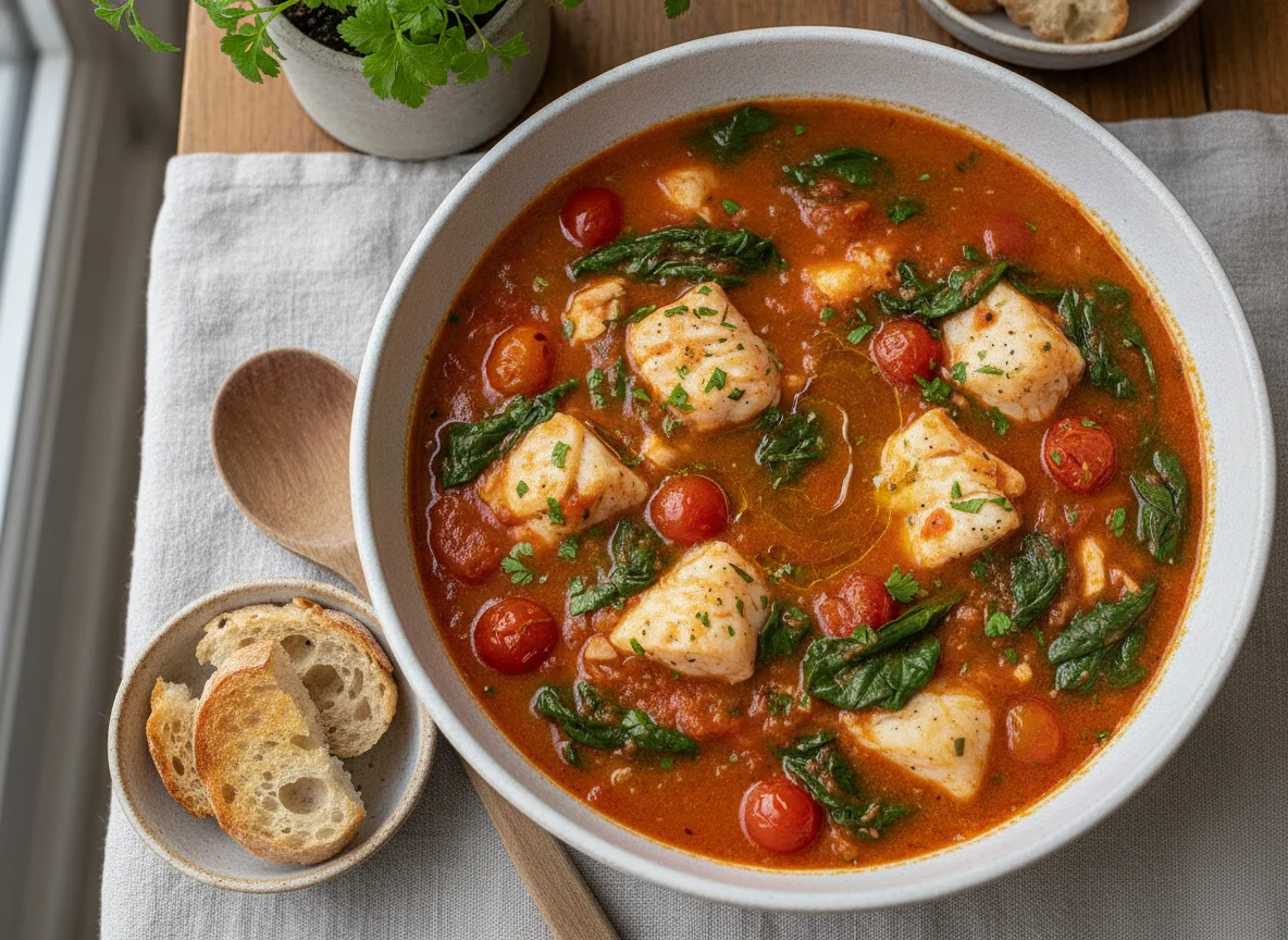 Fish and Spinach Stew photo