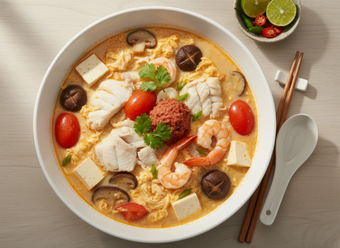 Fish and Tofu Soup with Prawn Paste photo