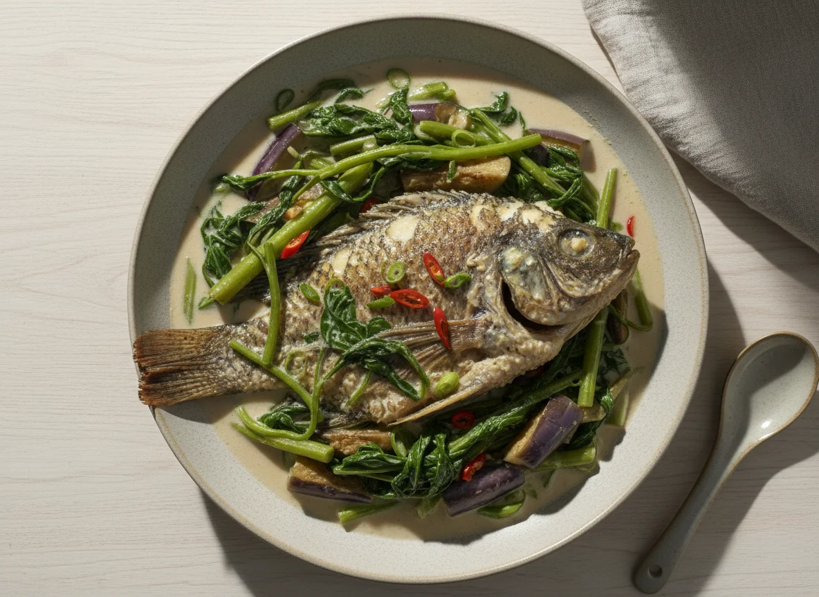 Fish and Vegetables in Coconut Milk (Ginataang Isda at Gulay) photo