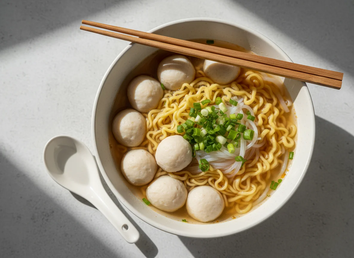 Fish Ball Noodles Soup photo
