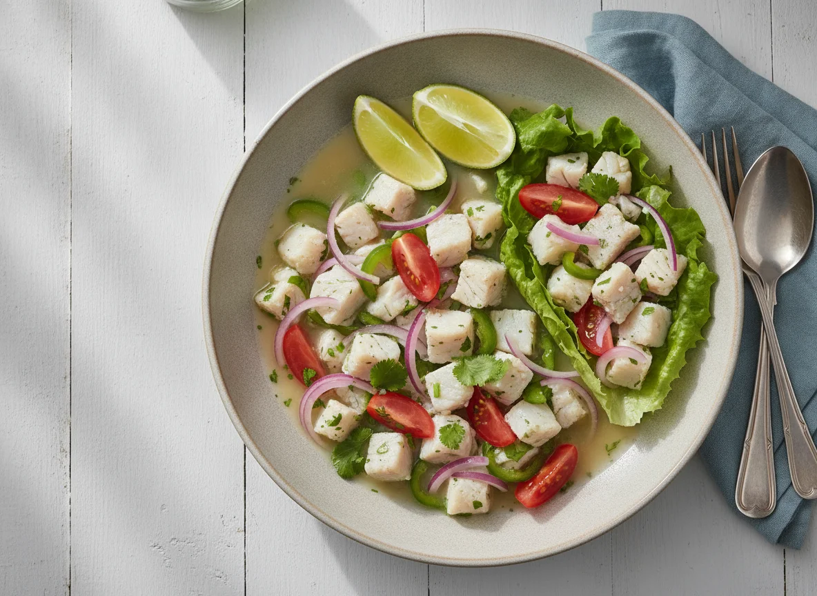 Fish Ceviche with Salad photo