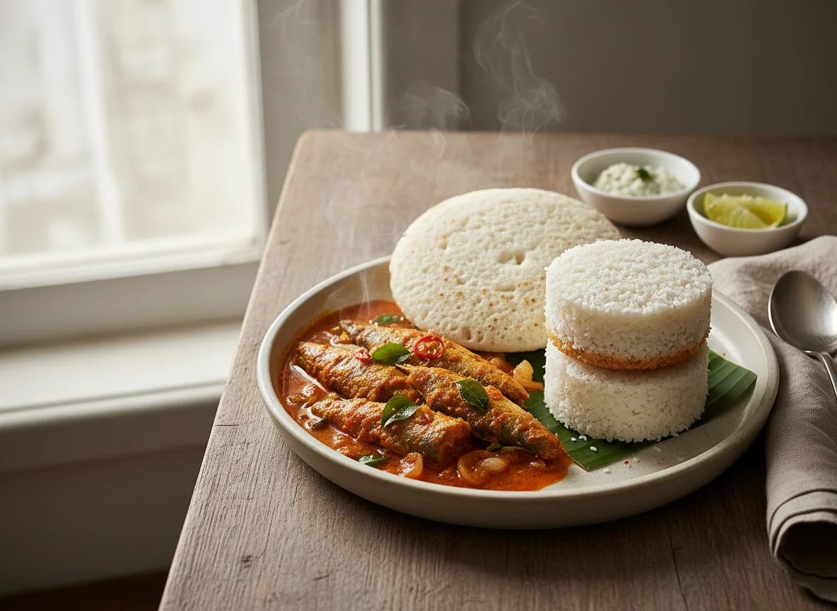 Fish Curry with Appam/Puttu photo