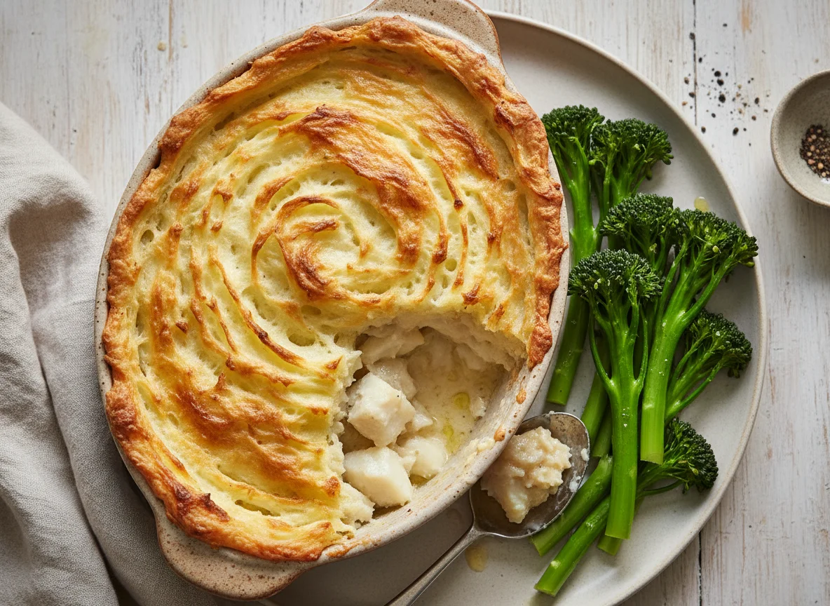 Fish Pie with Tenderstem Broccoli photo