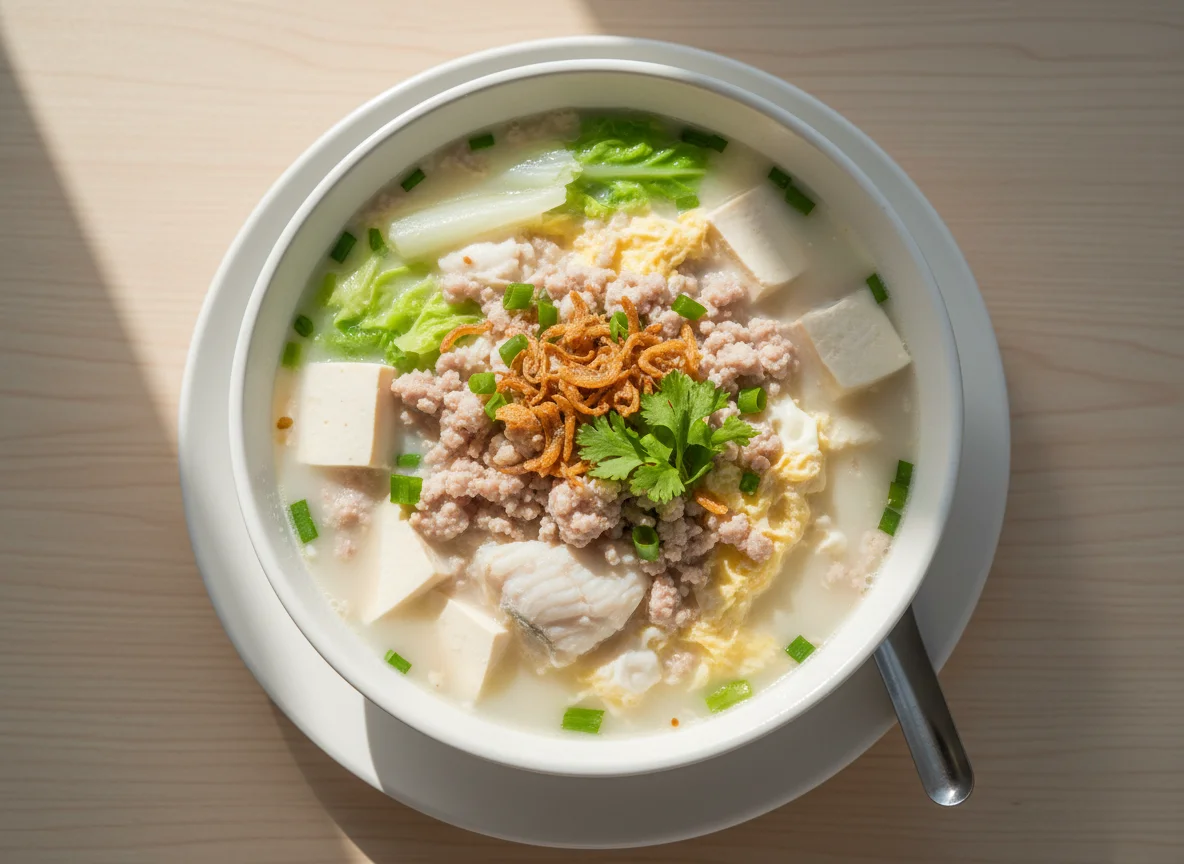 Fish Soup with Tofu and Minced Meat photo