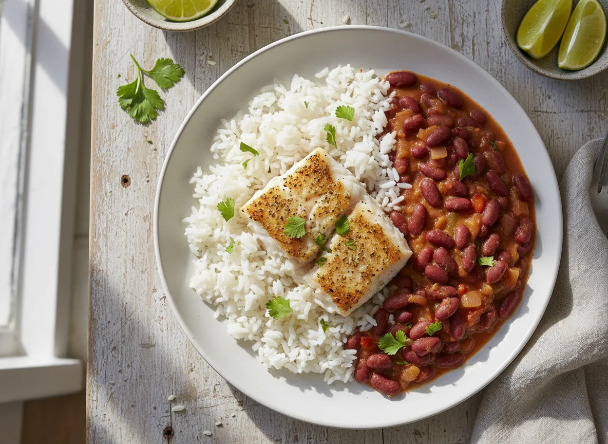 Fish with Rice and Beans photo