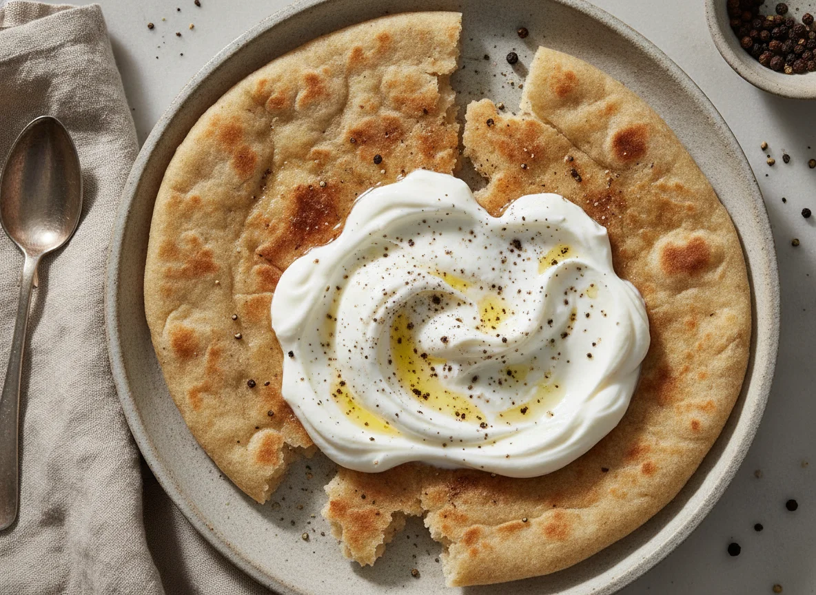 Flatbread with Yogurt and Spices photo