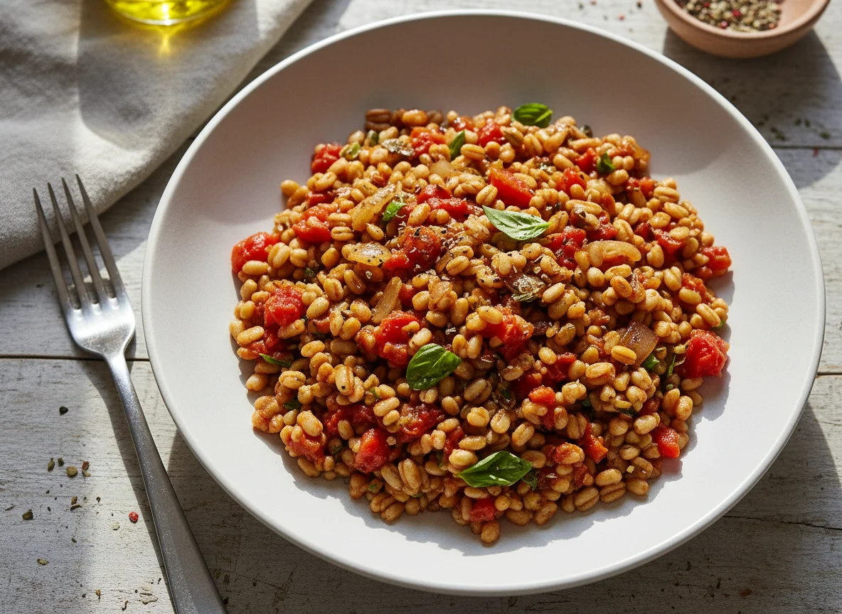 Freekeh with Tomato Sauce photo