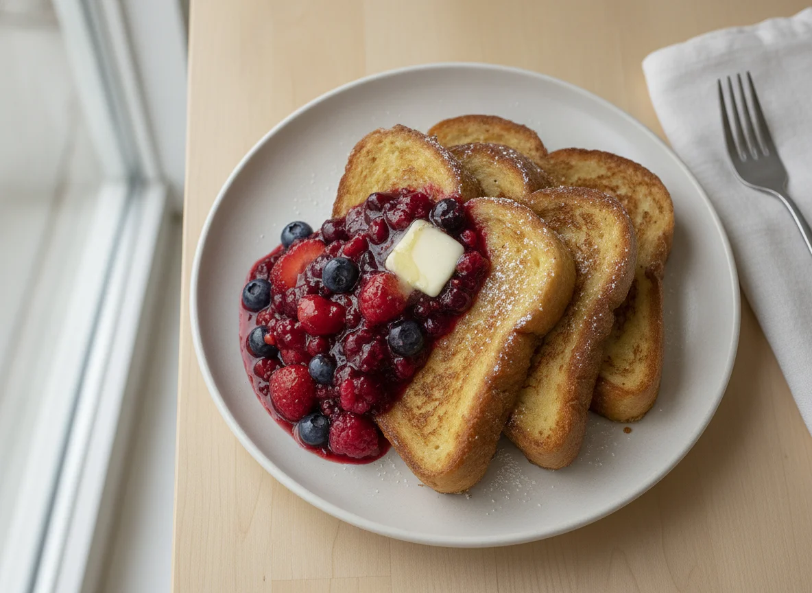 French Toast with Berry Compote photo