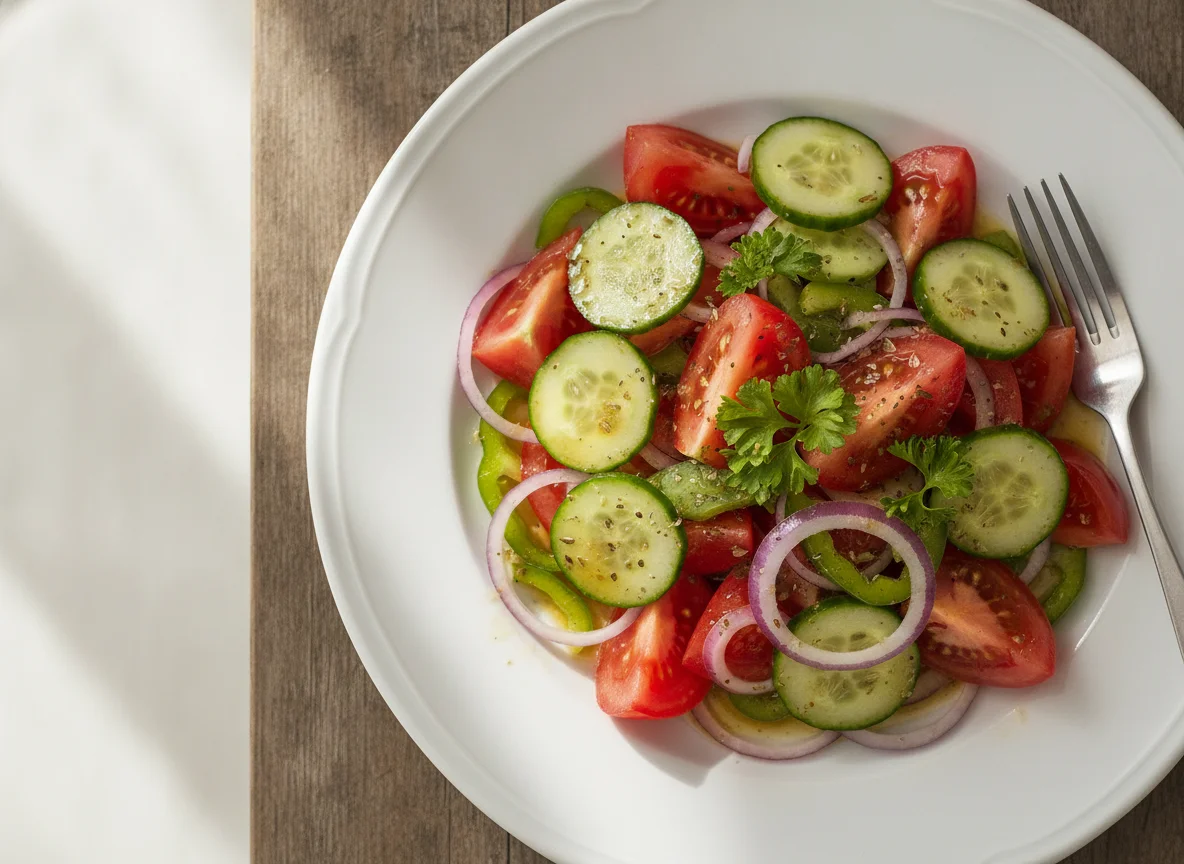 Fresh Tomato and Cucumber Salad photo