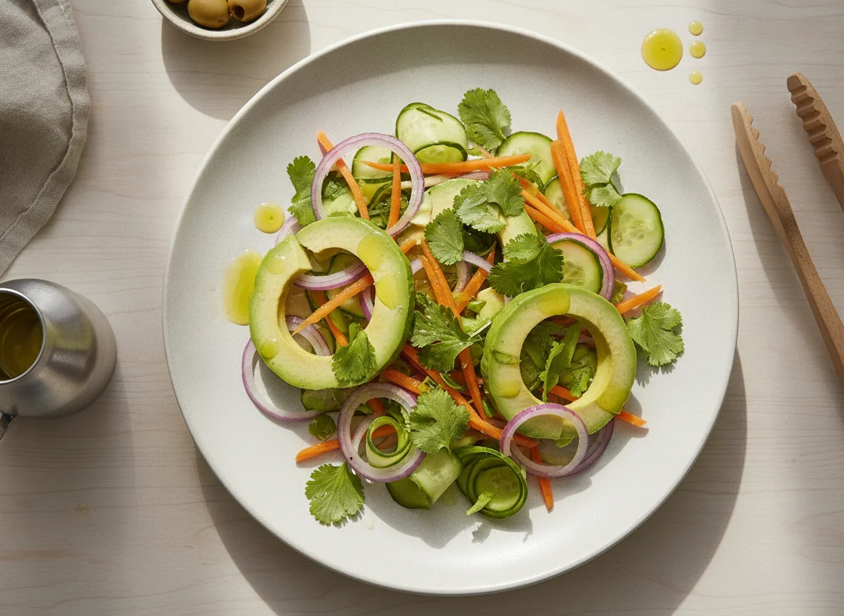 Fresh Vegetable Salad with Avocado photo