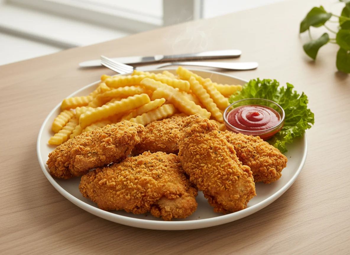 Fried Chicken and Fries photo