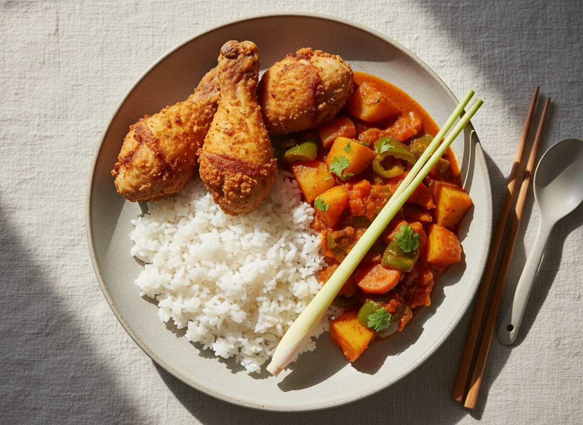 Fried Chicken and Rice Stew photo
