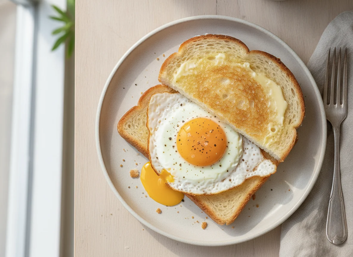 Fried egg sandwich photo