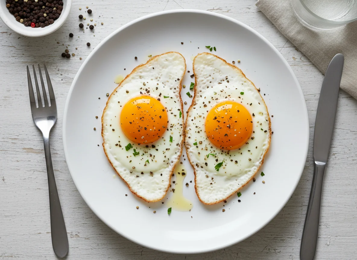 Fried Eggs with Black Pepper photo