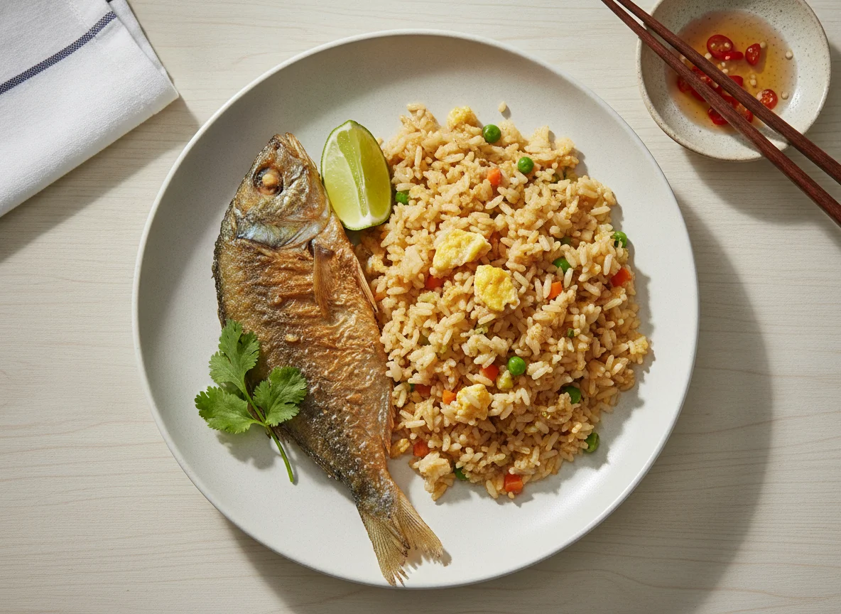 Fried Fish and Fried Rice photo