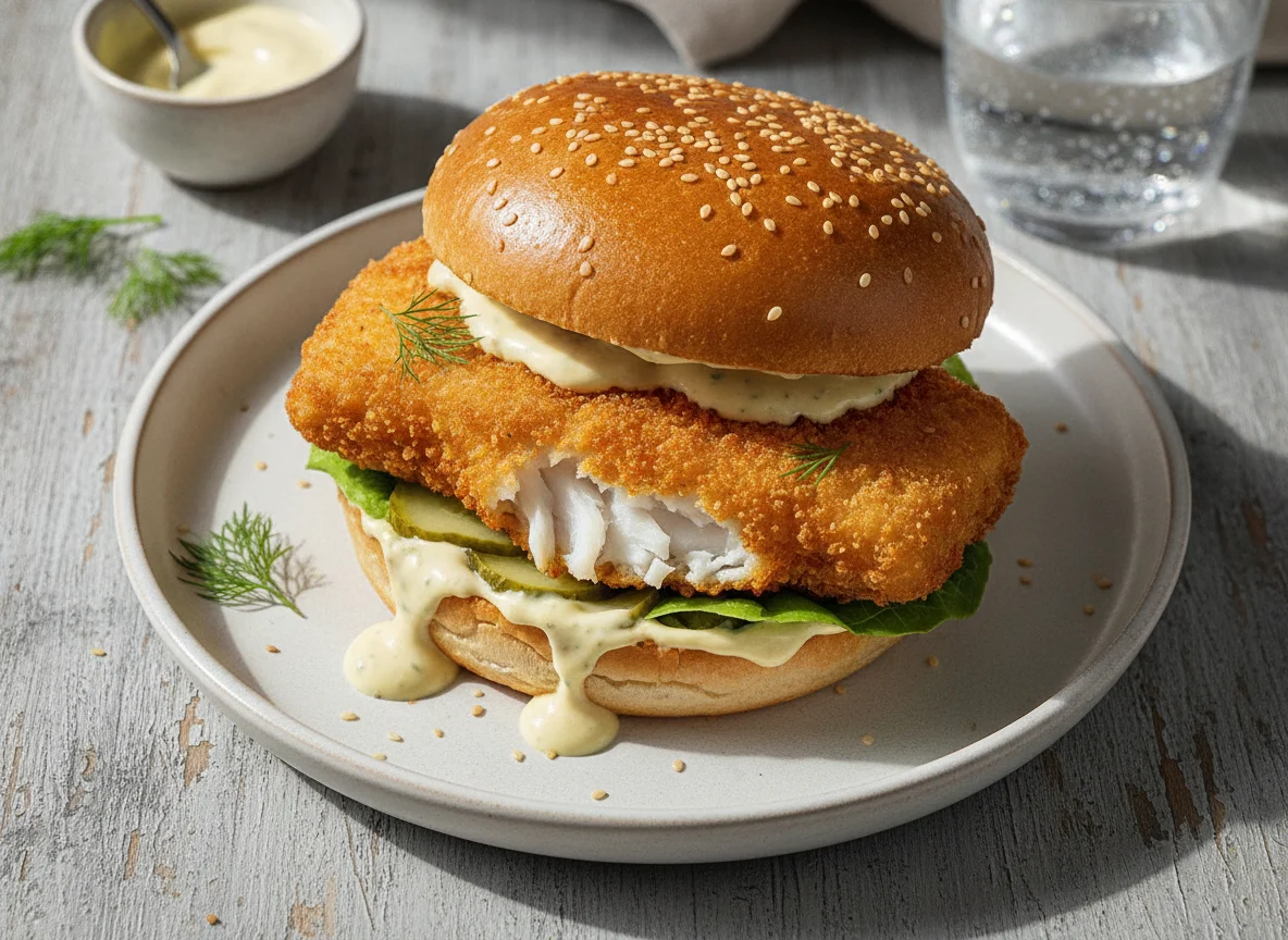 Fried Fish Burger photo