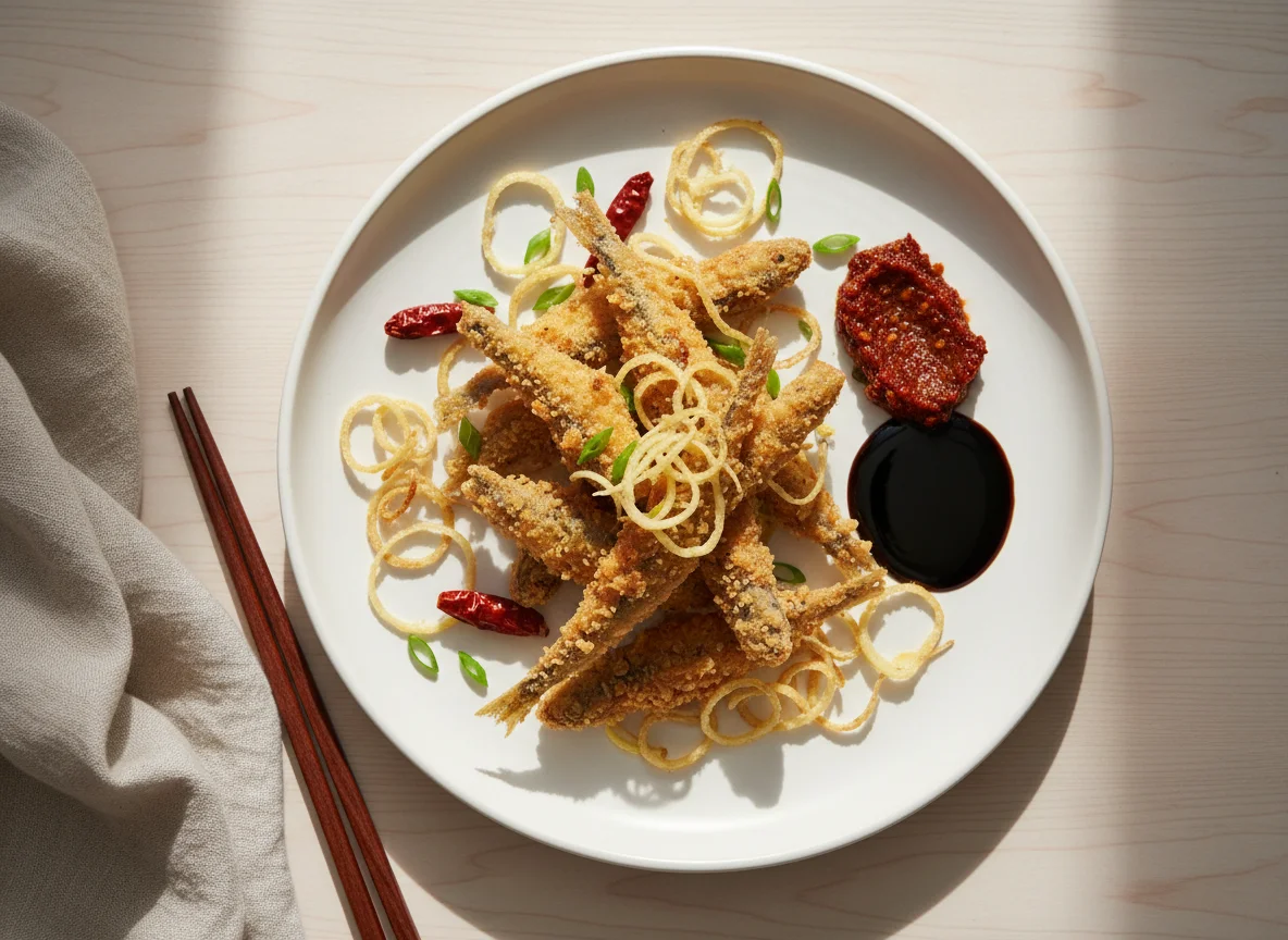 Fried Fish with Crispy Ginger and Chili photo