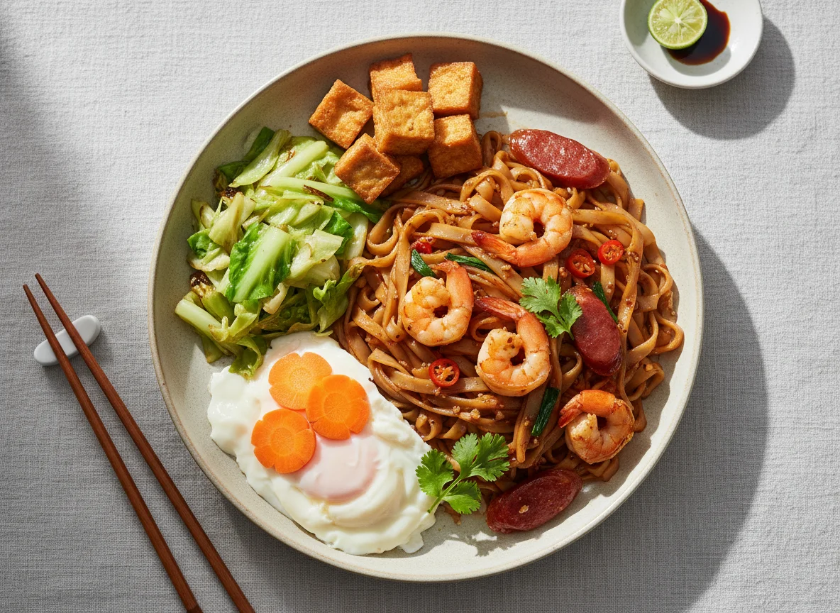 Fried Kway Teow with Sides photo