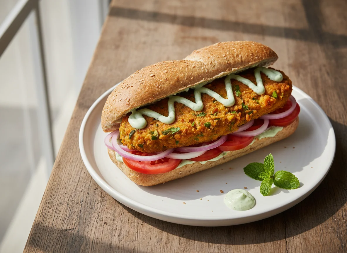 Fried Patty Sub Sandwich photo