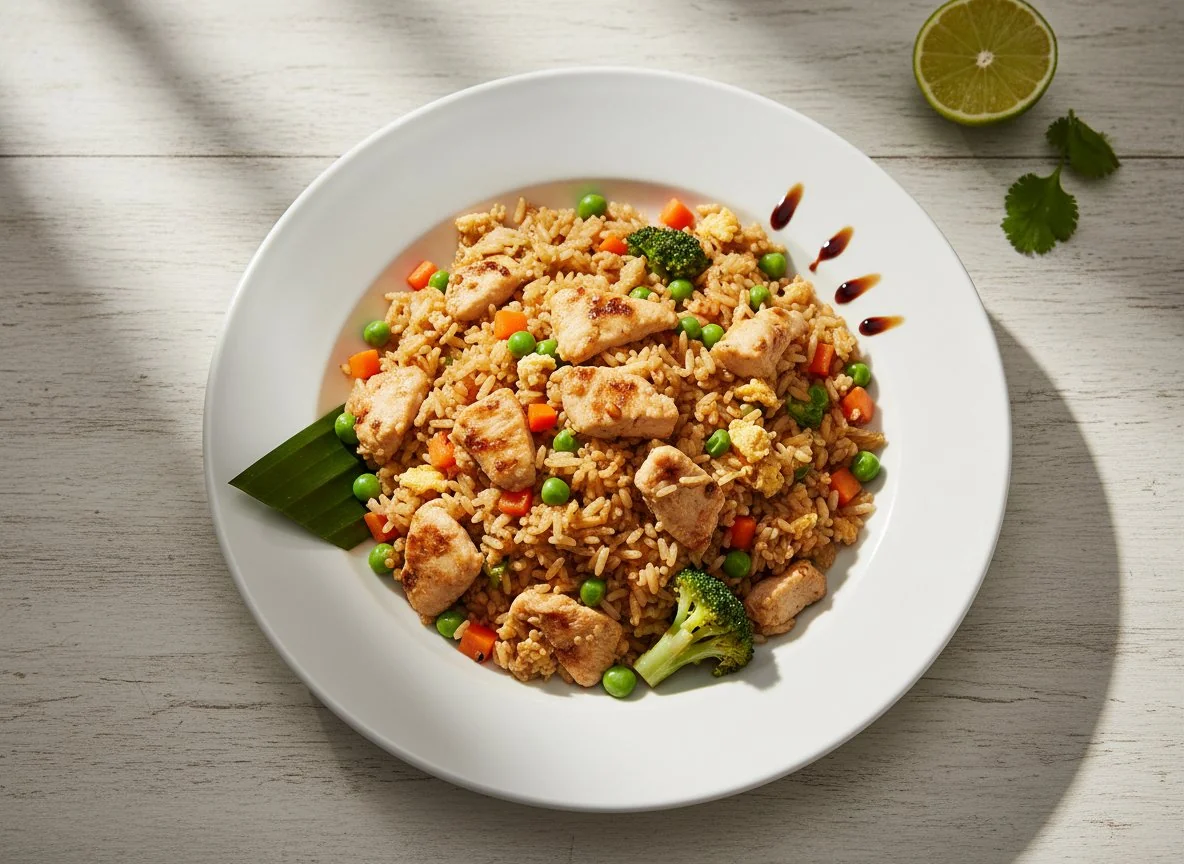 Fried Rice with Chicken and Vegetables photo