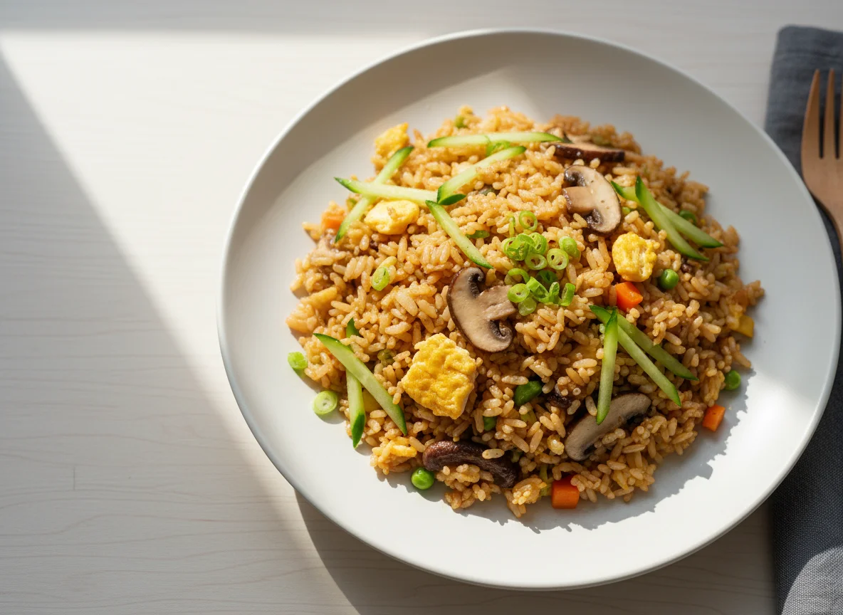 Fried Rice with Egg and Vegetables photo