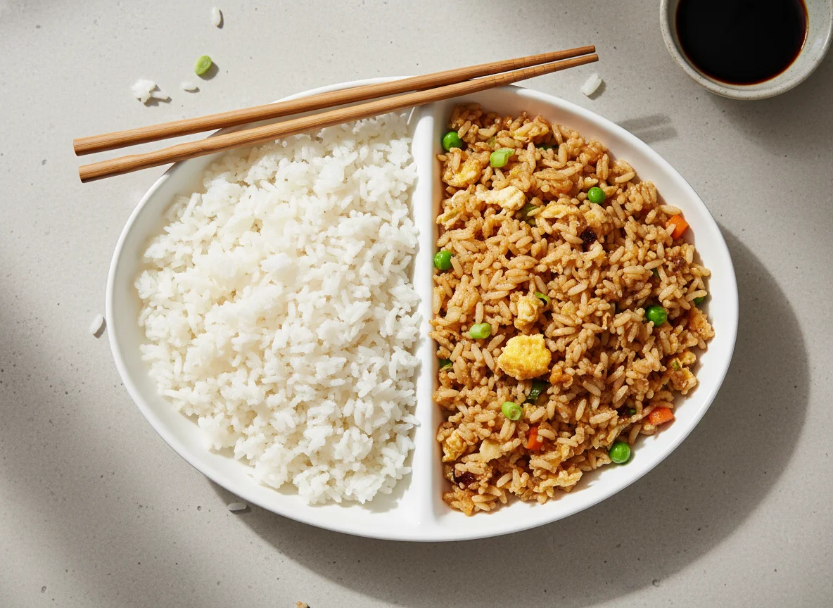 Fried Rice with Plain Rice photo