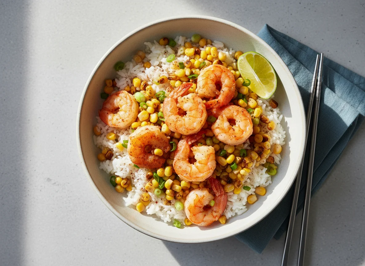 Fried Shrimp and Corn Bowl photo