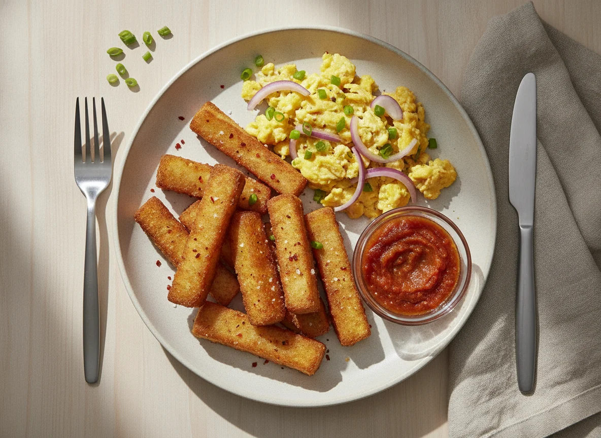 Fried Yam with Scrambled Eggs photo