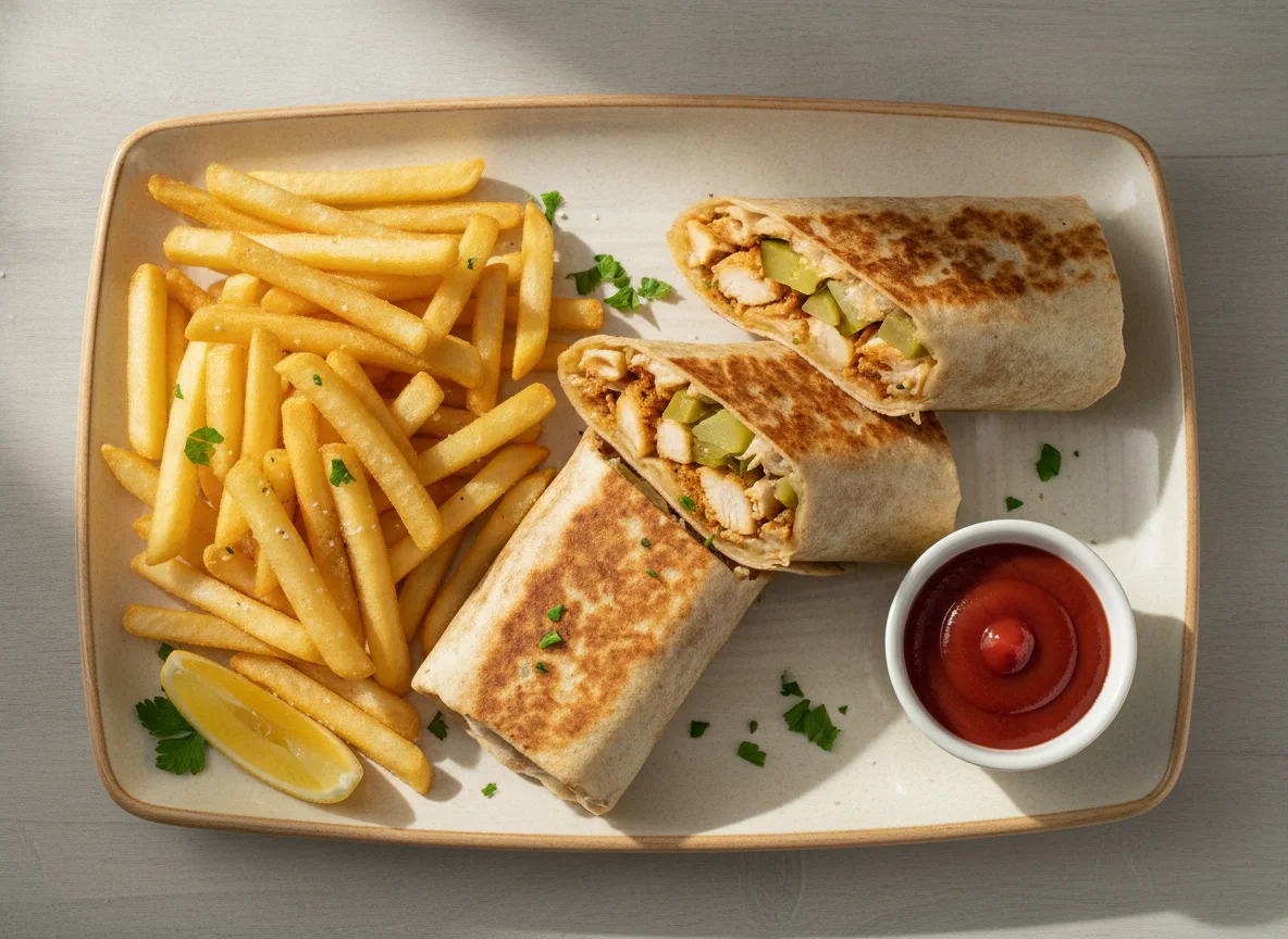 Fries and Shawarma/Wrap photo