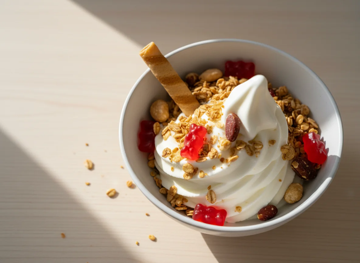 Frozen Yogurt with Toppings photo