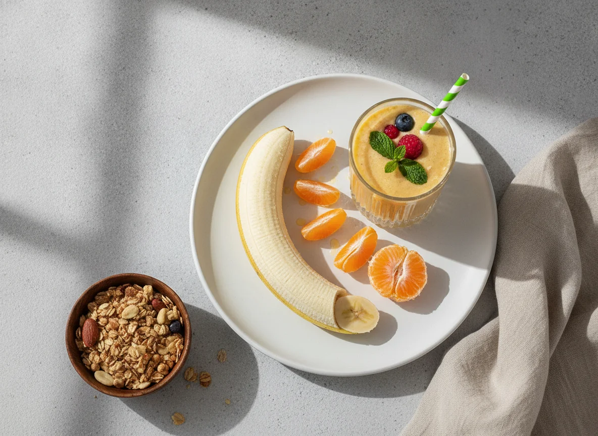 Fruit and Beverage Snack photo