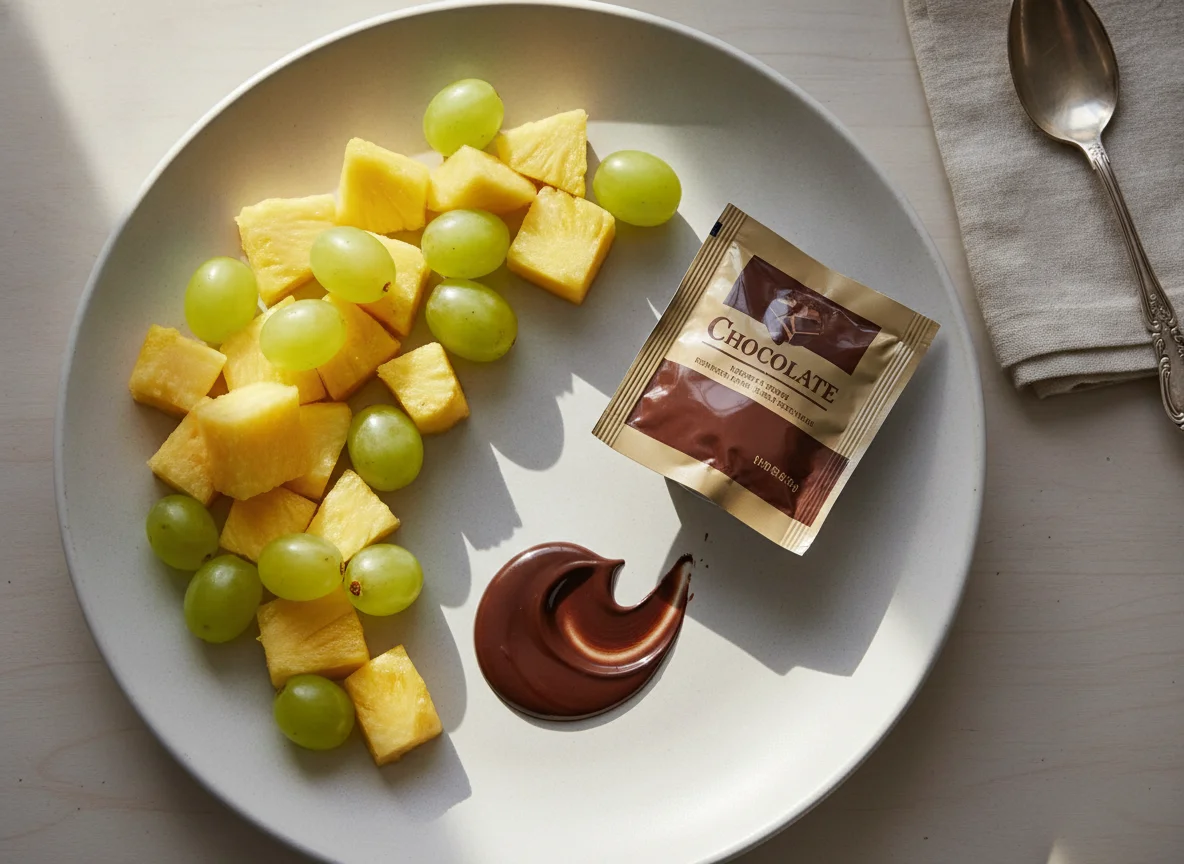 Fruit and Chocolate Spread Snack photo
