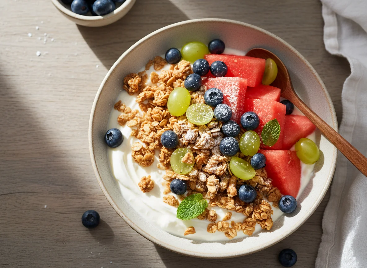 Fruit and Granola Yogurt Bowl photo