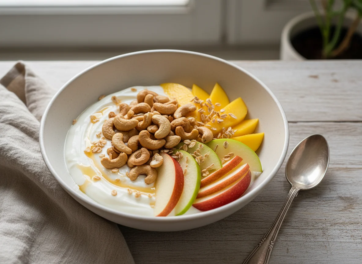 Fruit and Nut Bowl with Greek Yogurt photo