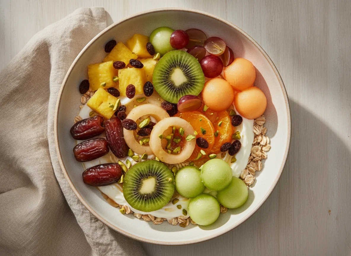 Fruit and Oatmeal Yogurt Bowl photo