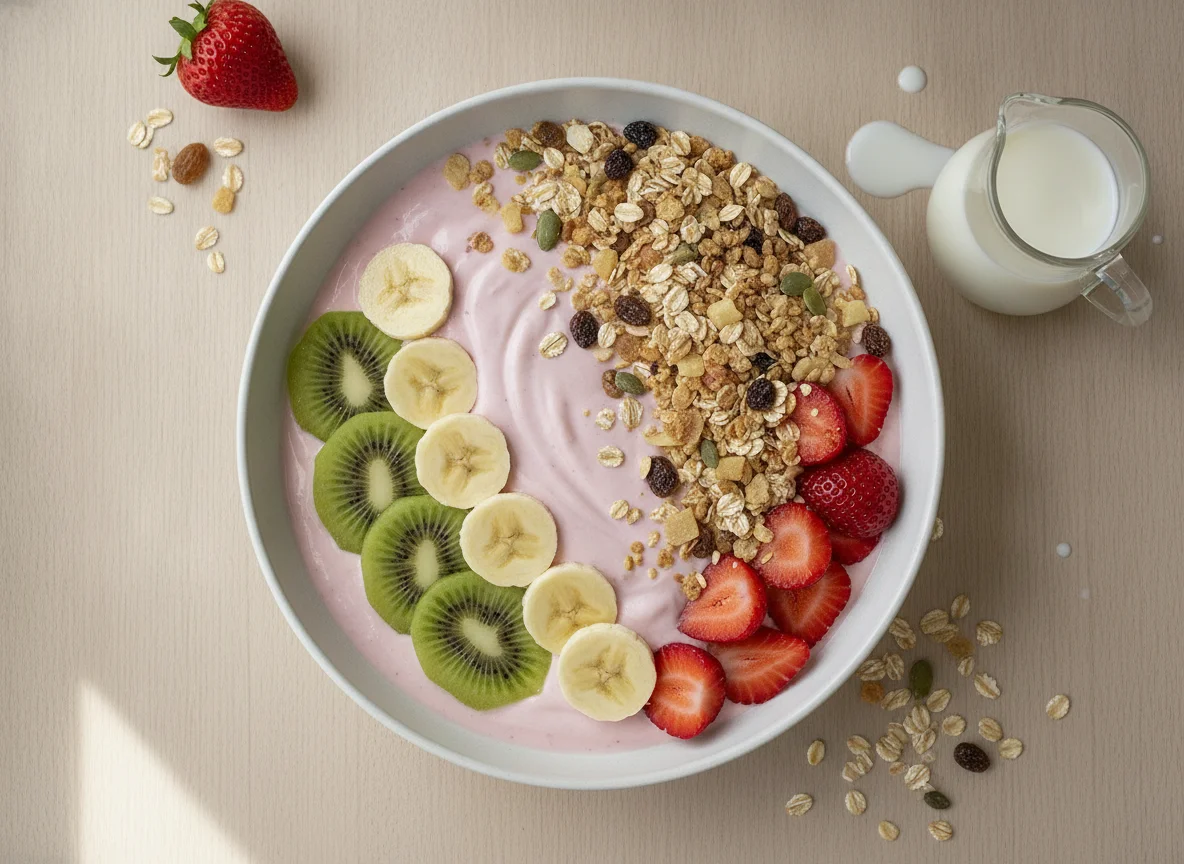 Fruit and Yogurt Bowl with Muesli photo