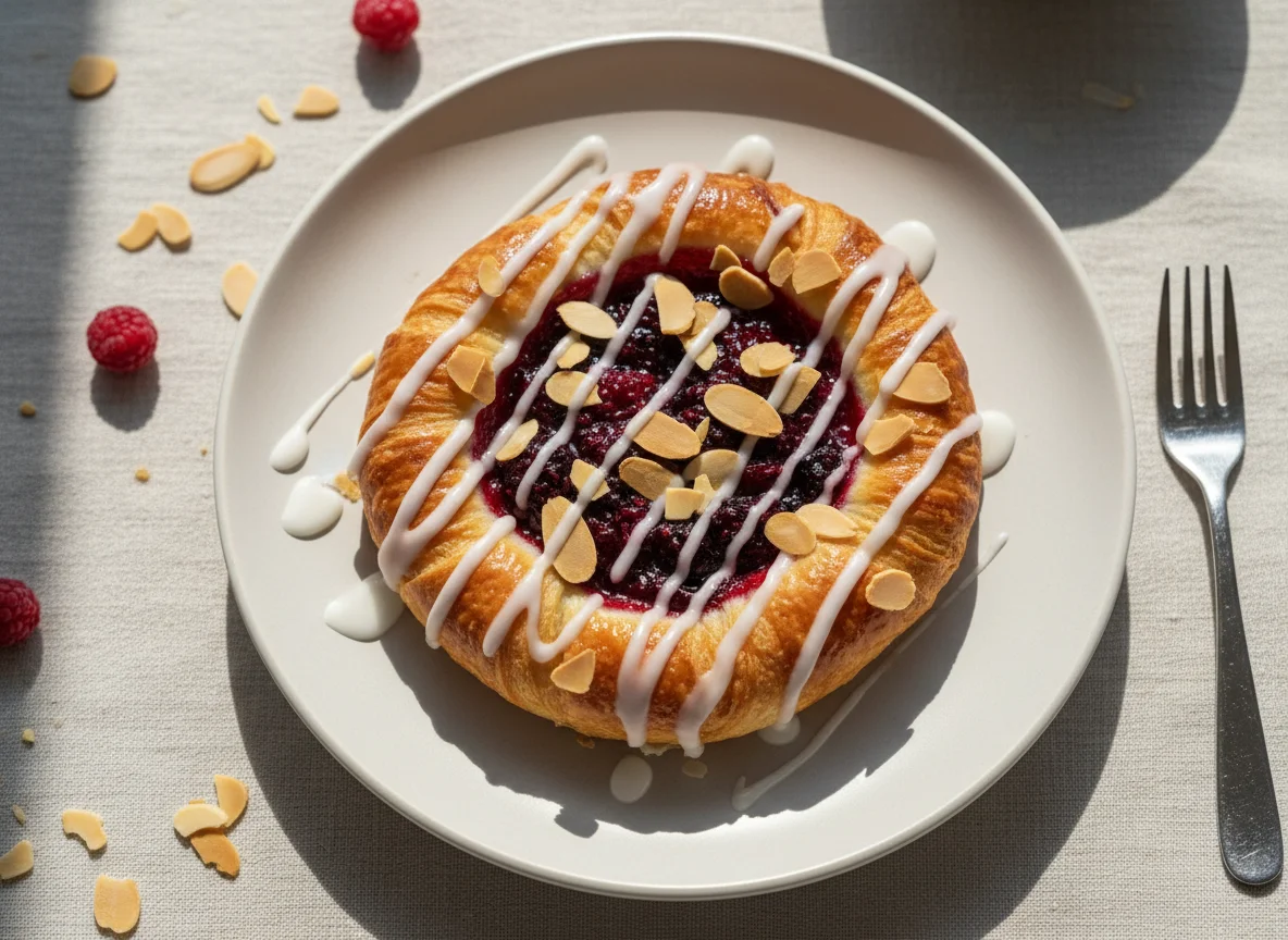 Fruit Danish with Almonds photo