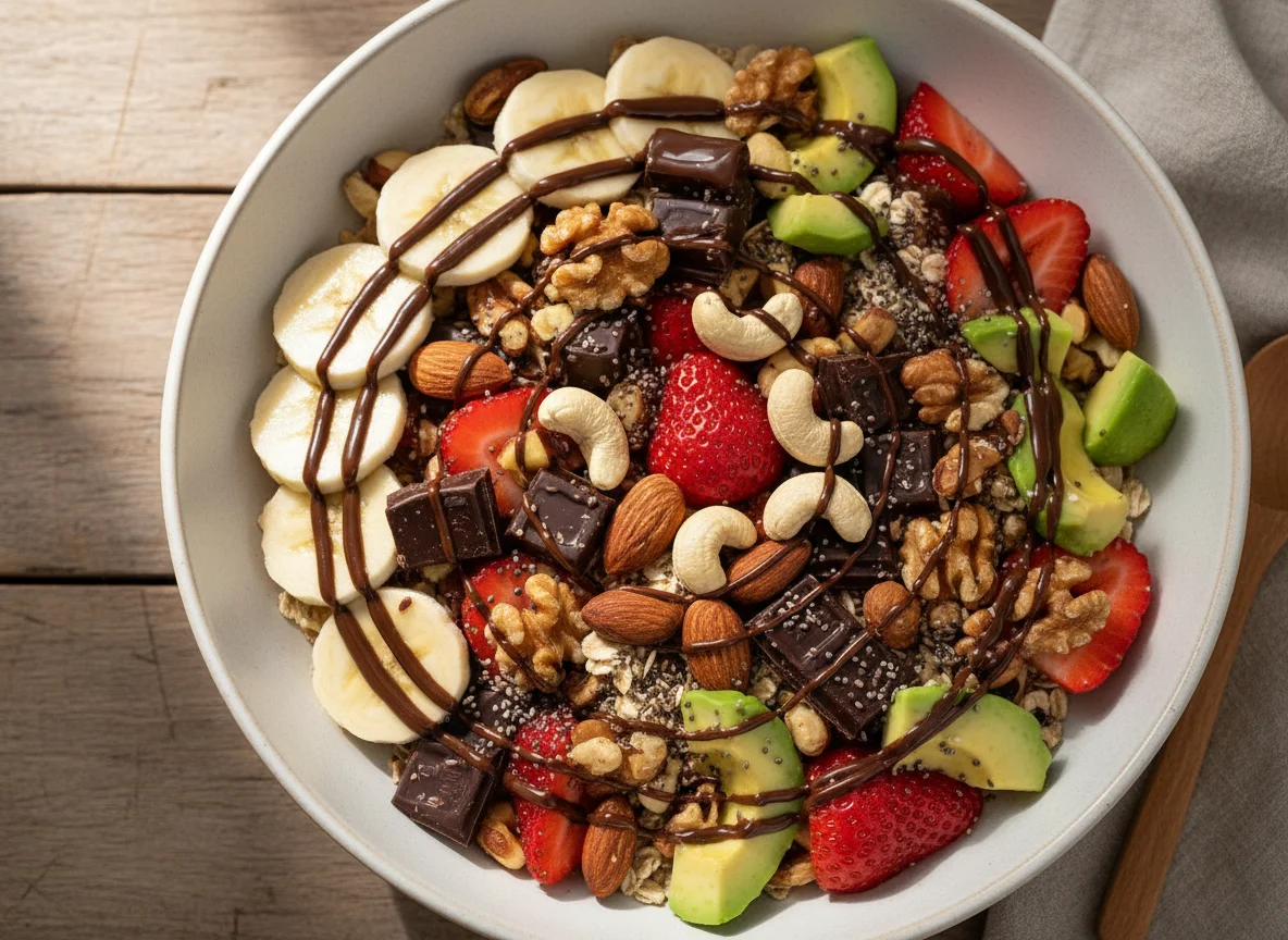 Fruit, Nut, and Chocolate Bowl photo