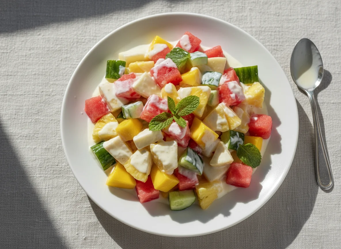 Fruit Salad with Creamy Dressing photo