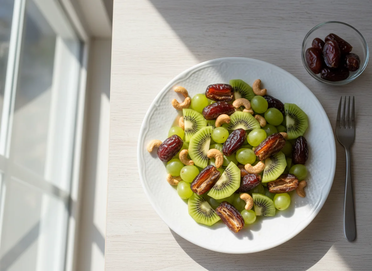 Fruit Salad with Dates and Cashews photo