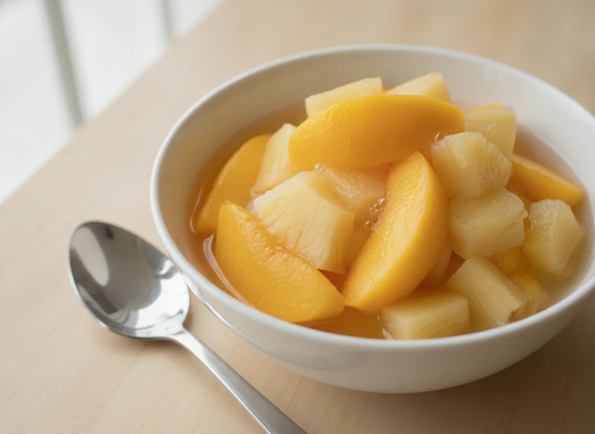 Fruit Salad with Peaches and Pineapple photo