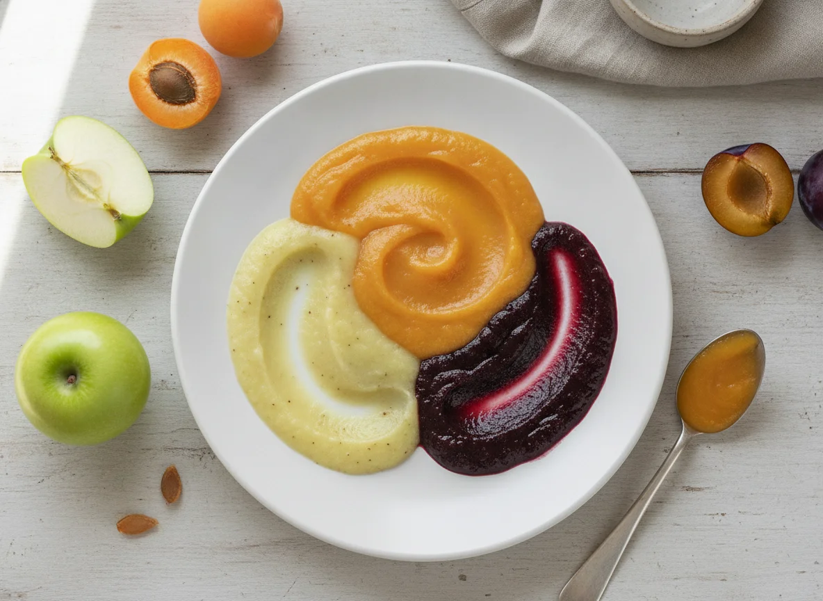 Fruto Nyanya Apple, Apricot & Plum Puree photo