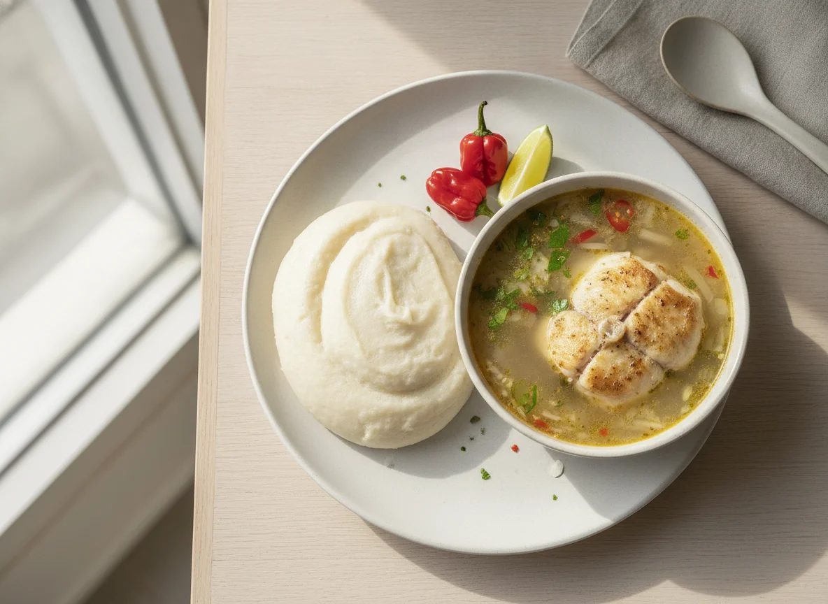 Fufu with Fish Soup photo