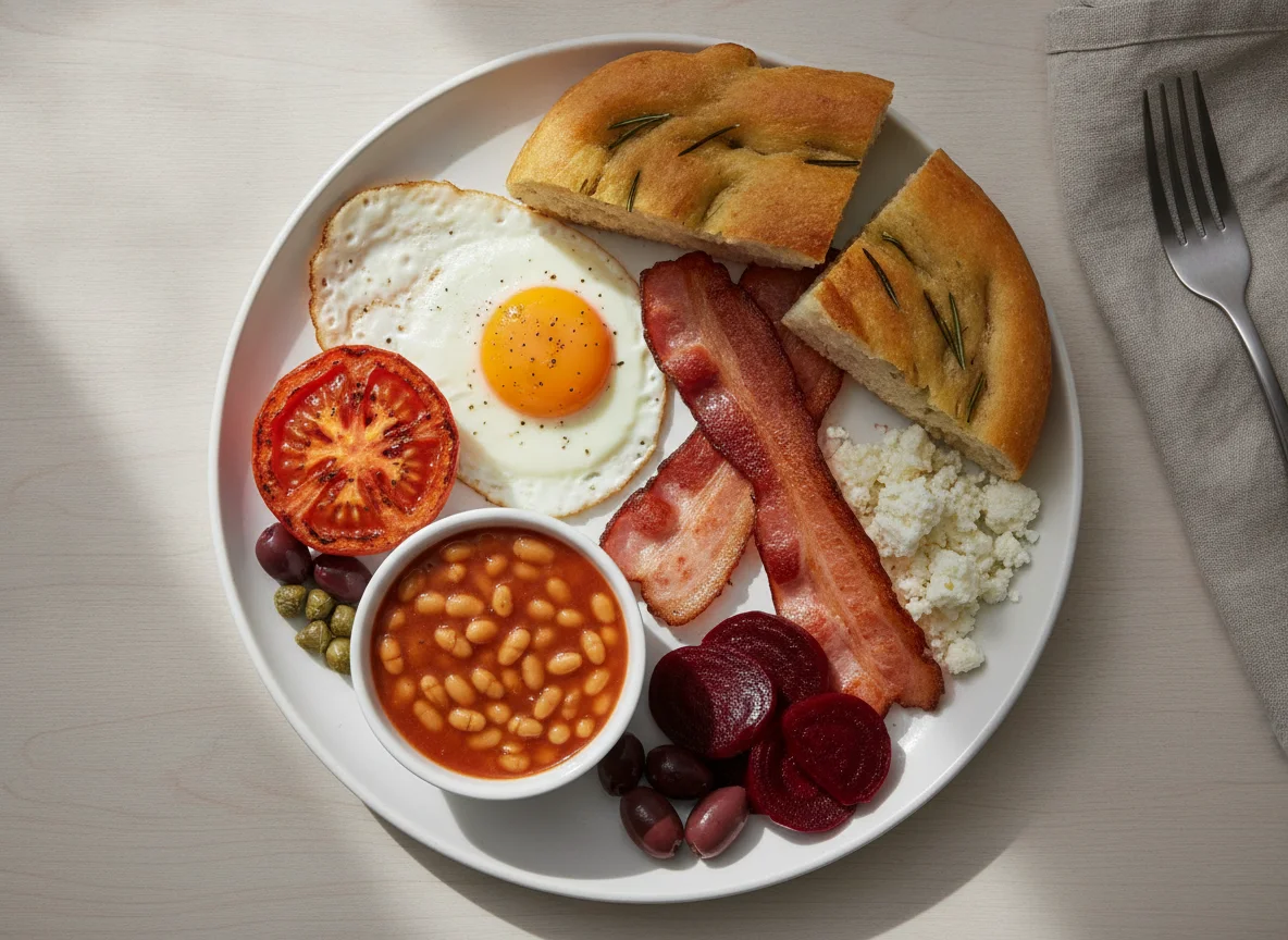 Full Breakfast with Mediterranean Sides photo