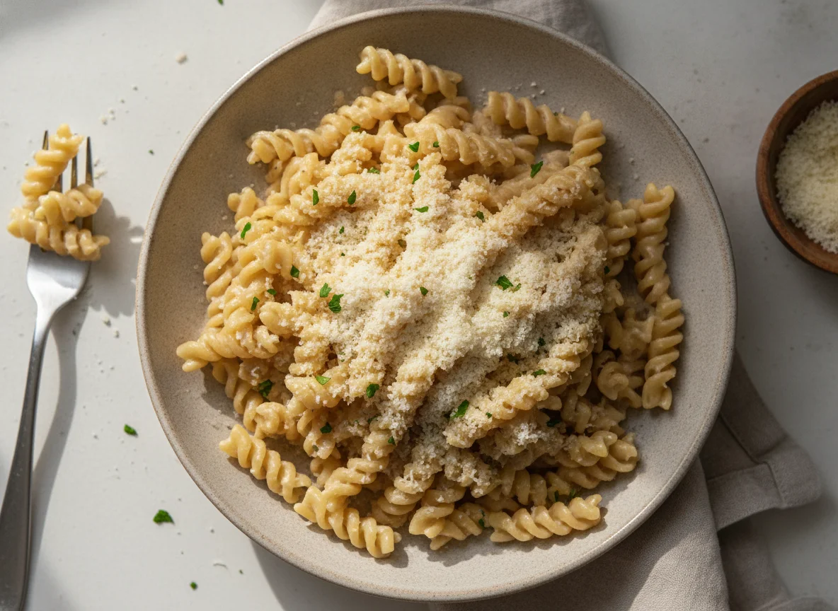 Fusilli Pasta with Creamy White Sauce photo